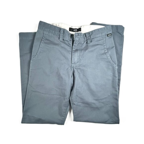 2 Pairs Vans Boys Chinos Blue/Steel Grey Size 27 - Picture 3 of 14
